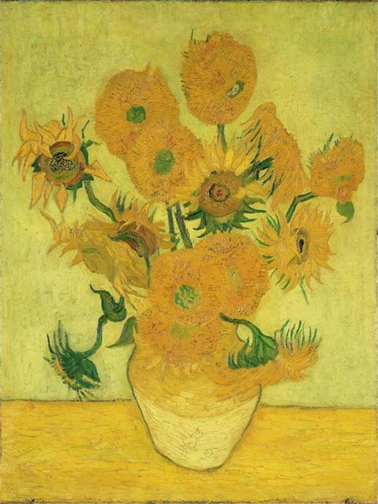 Still Life Vase With Fifteen Sunflowers 1889 2